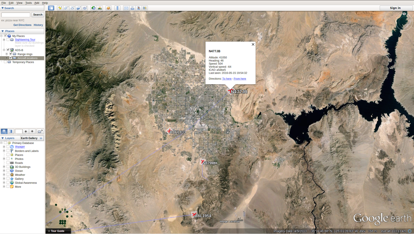 Implementation of an ADSB/ModeS Receiver in GNU Radio Ettus