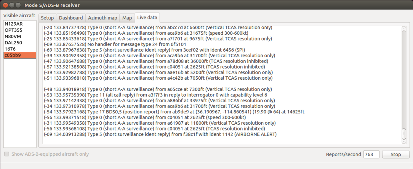 Implementation of an ADSB/ModeS Receiver in GNU Radio Ettus