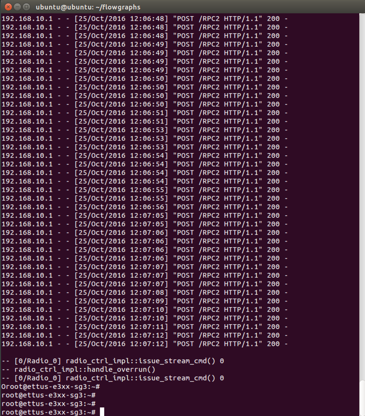 Streaming processed data from the E31x with GNU Radio and ZMQ Ettus